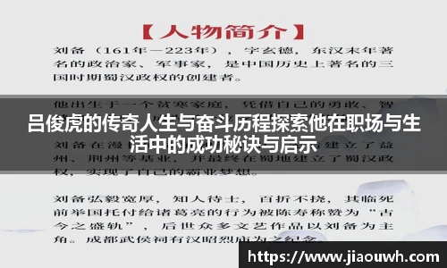 吕俊虎的传奇人生与奋斗历程探索他在职场与生活中的成功秘诀与启示
